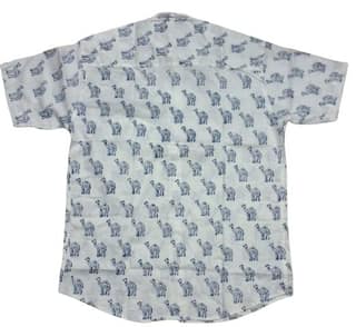 Hands block print gents shirt (Camel)