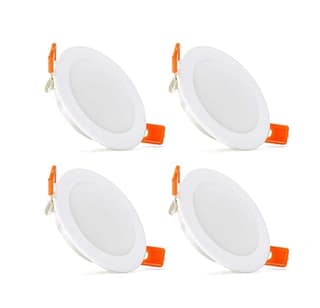 UBX Flora 9W LED Down Light, Round, Pack of 4, Recessed Ceiling LED Light, Suited for 3 inch Junction Box