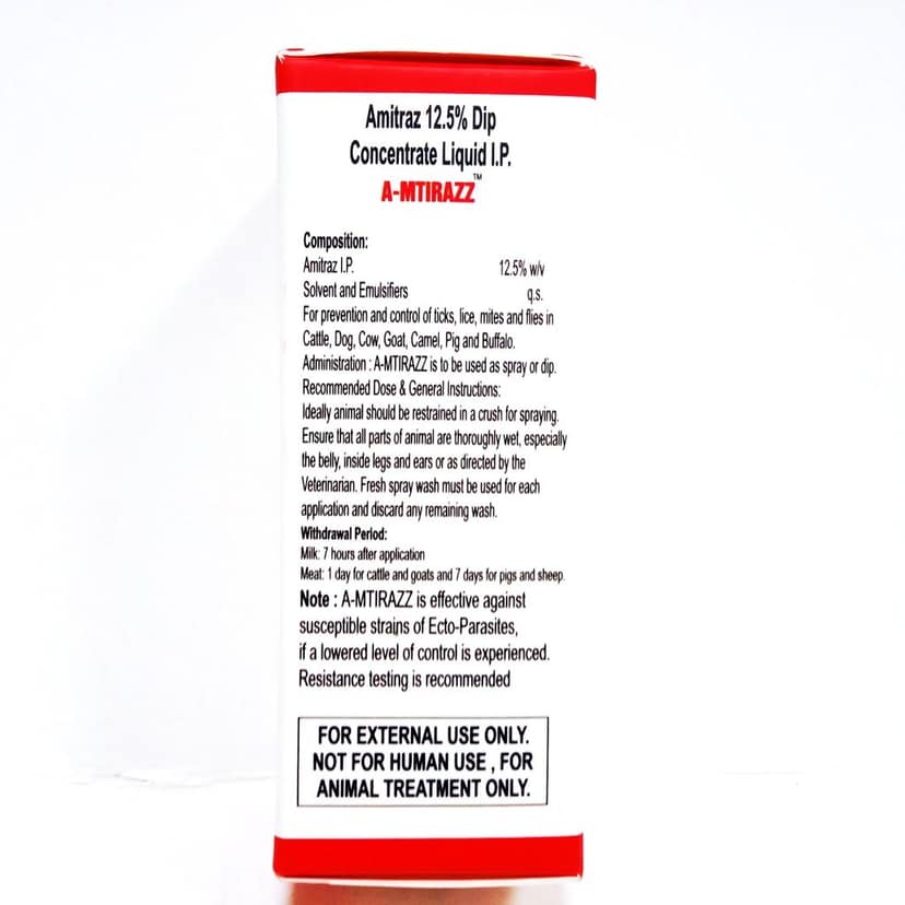 Amitraz Dip Concentrate Liquid for Dogs and Cattle, 15 ml ,Ticks, Fleas , Lice and Mites Control view 2