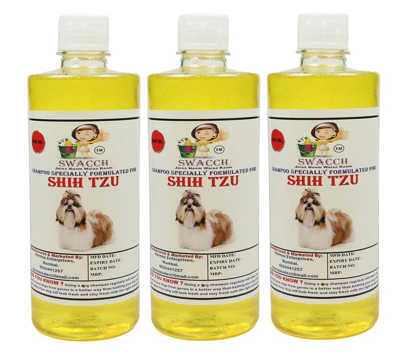 SWACCH Shampoo Specially FORMULATED for Shih TZU (500ML) (Combo Pack of 3) Lemon view 2