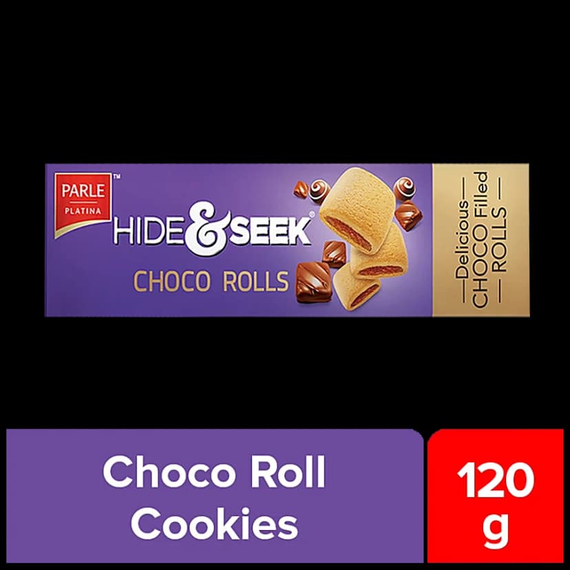 Parle Platina Hide & Seek Choco Rolls, 120 G
