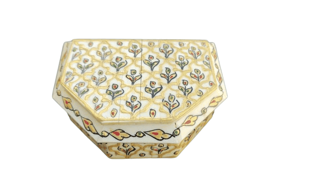 Jakir Hussain Bone Storage Box Ambuj Painting Antique Finish Multipurpose Box Set of 1 view 2