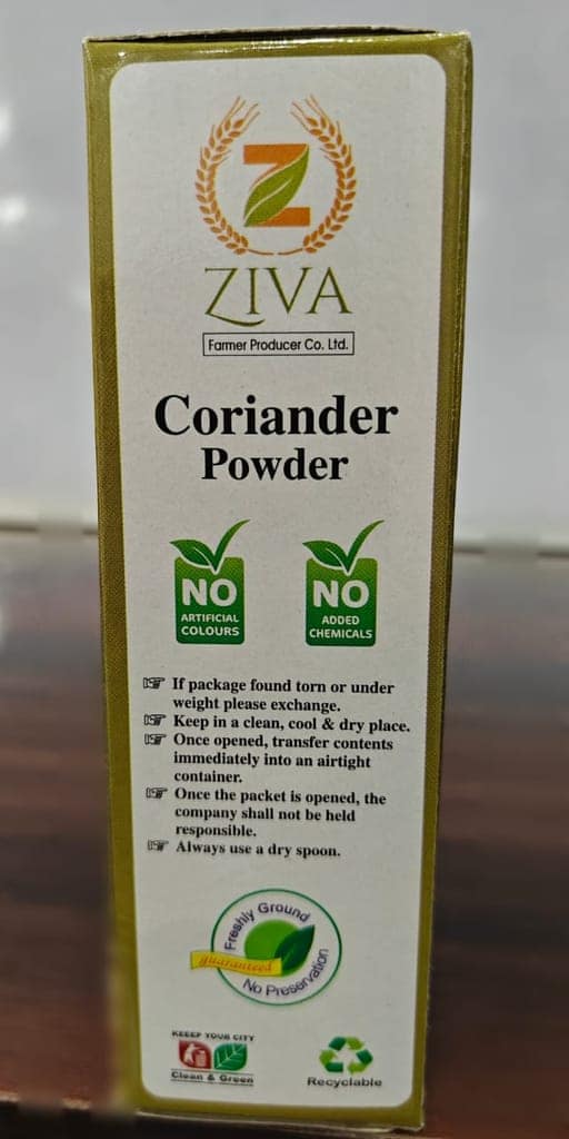 Coriander Powder by Ziva FPC ltd | Natural Dhaniya (Coriander) Powder | Pure & Aromatic spice. view 2