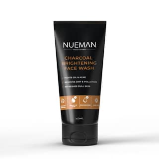 NUEMAN Charcoal Brightening Face Wash | For Men | All Skin Types | With Salicylic Acid, Niacinamide, Aloe Vera & Neem | Fights Acne, Oil, Dullness | Dermatologically Tested