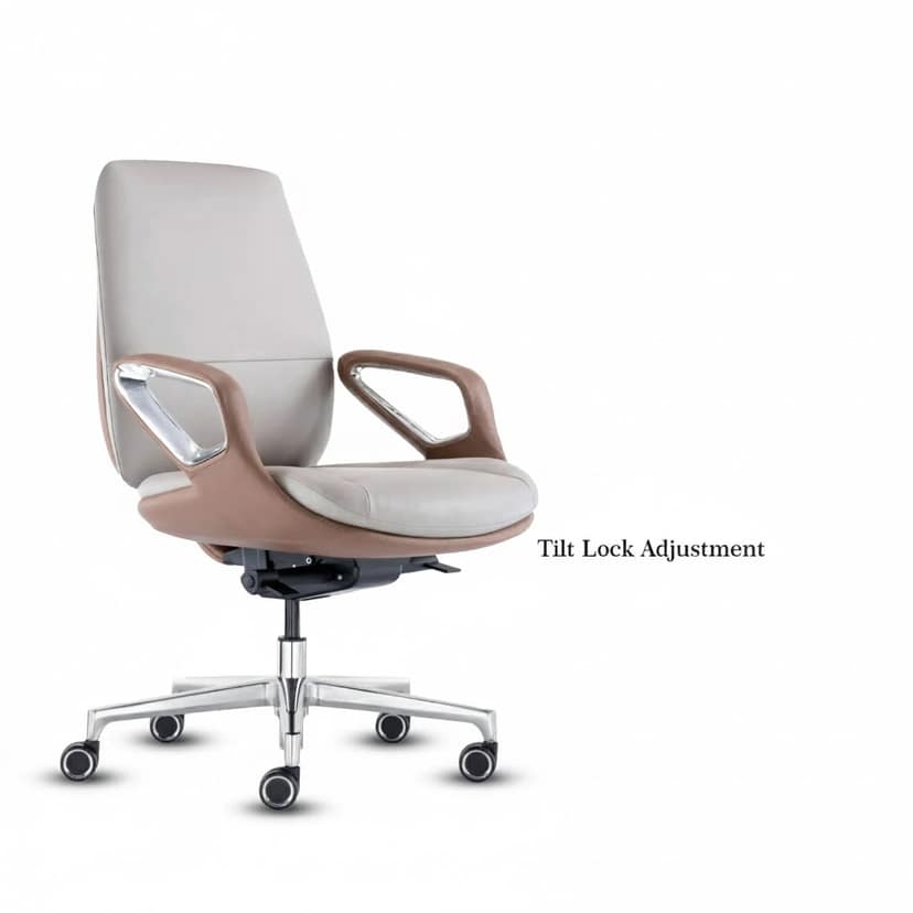 Rose Oriva Luxurious Mid Back Chair (White) view 2