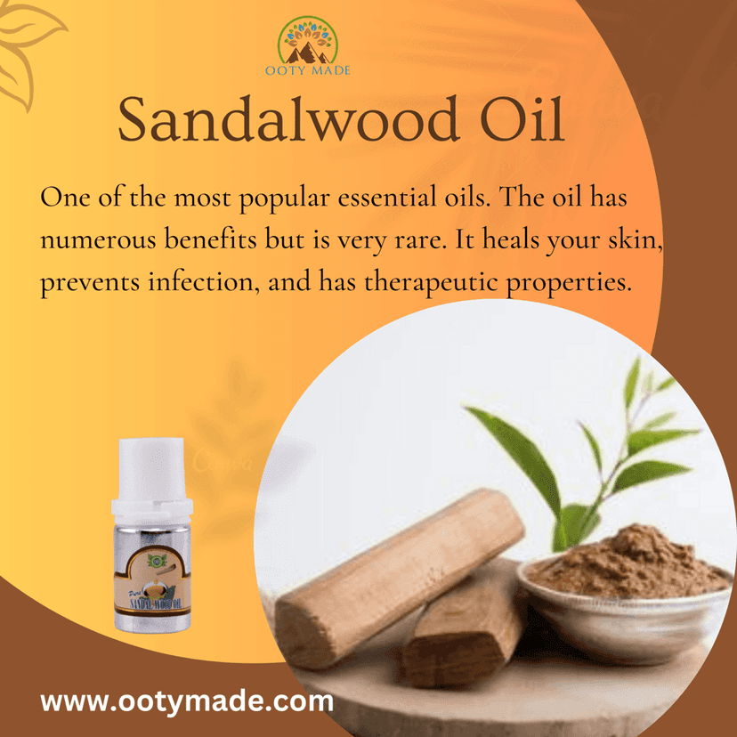 Buy Pure Sandalwood oil for skin,face and hair view 2