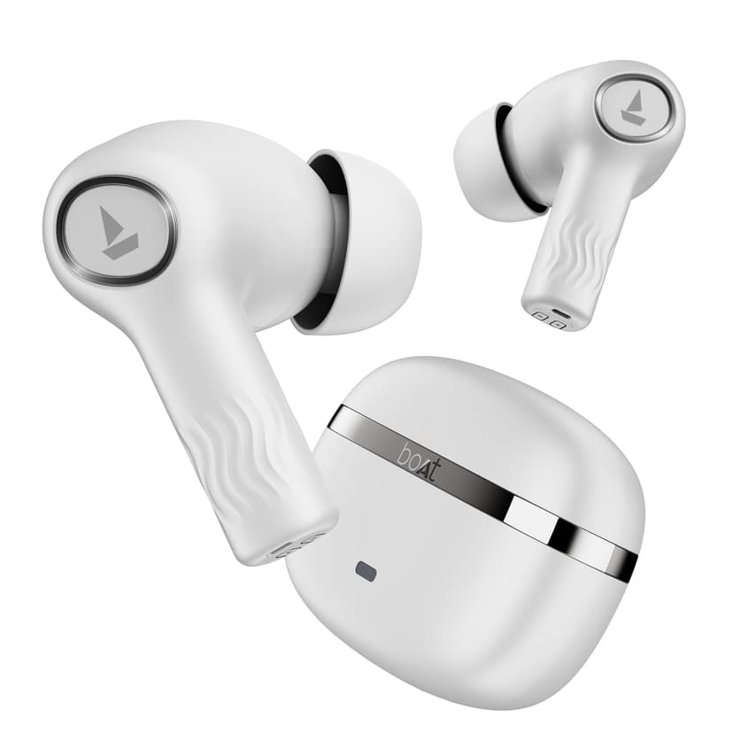 boAt Nirvana Ion | Bluetooth Wireless Earbuds with Crystal Bionic Sound powered by HiFi®️ DSP, 120 Hours Playback, Dual EQ Modes, Quad Mics with ENx™ Technology engrav_Ivory White