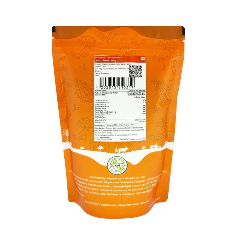Parboiled Traditional Millet (Kutki, Samai - Little) 1kg view 2
