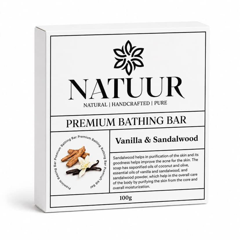 SOLACE DAILY Sandalwood & Vanilla Premium Bathing Bar Gentle. Fresh. Caring