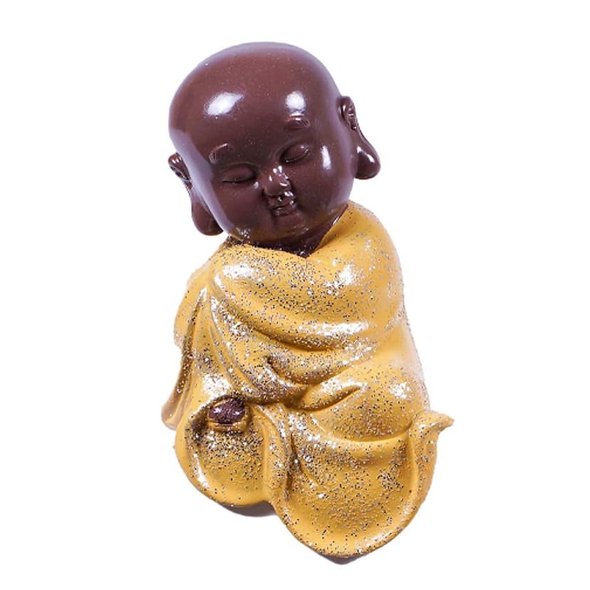Craftlayout Resin Cute Buddha Monk Statue 3 Inch view 2