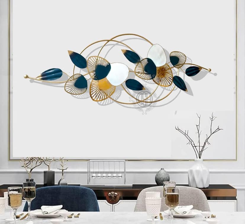 Metal Leaves Wall Hanging Wall Decor Metal Wall Art for home decoration Living Room Bedroom Home Office Hotel Decoration.(iWART-30) view 2