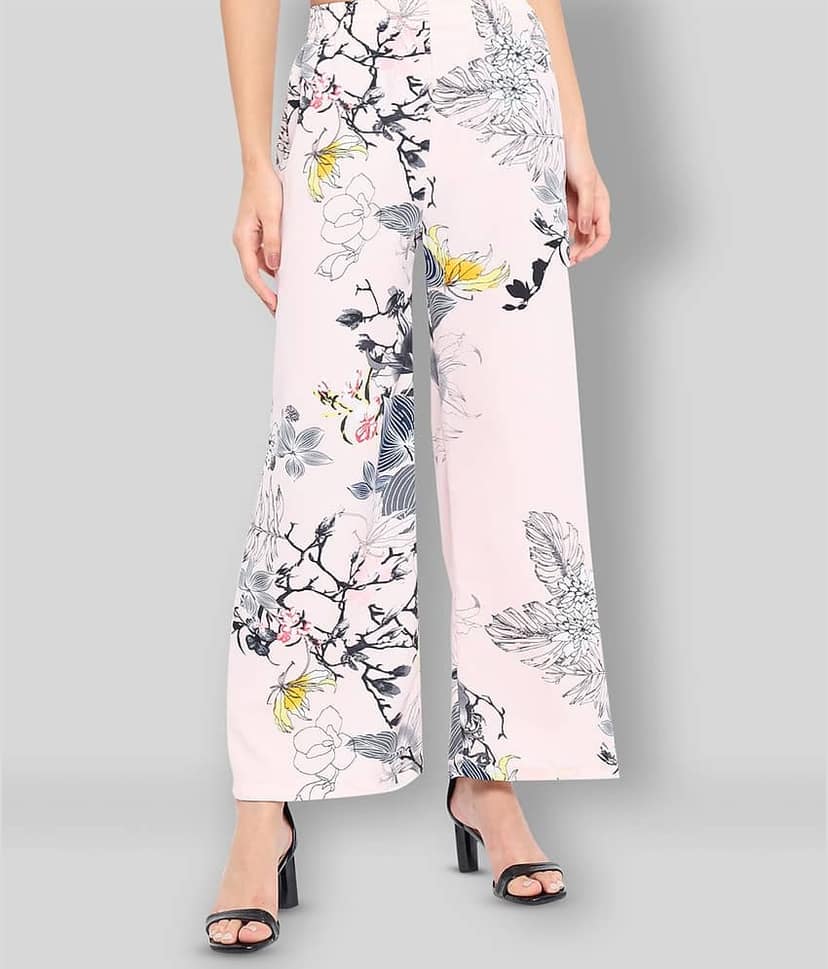 ALL WAYS YOU - Pink Polyester Straight Women's Palazzos ( Pack of 1 )