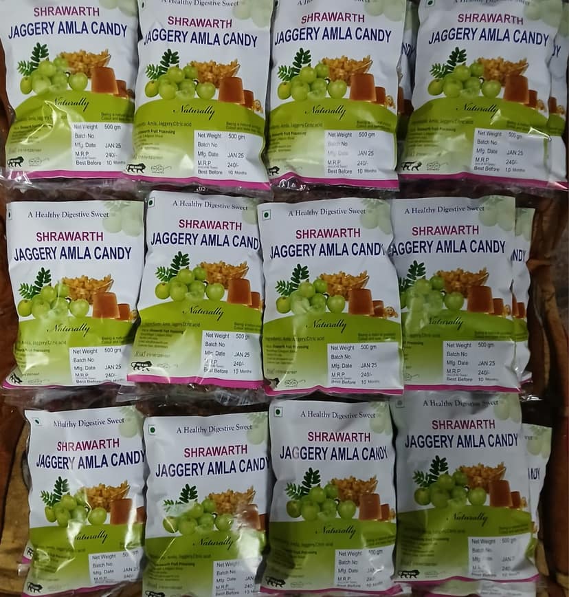 Shrawarth Fruit Processing Amla Candy | 500g | Natural & Tangy Sweet view 2