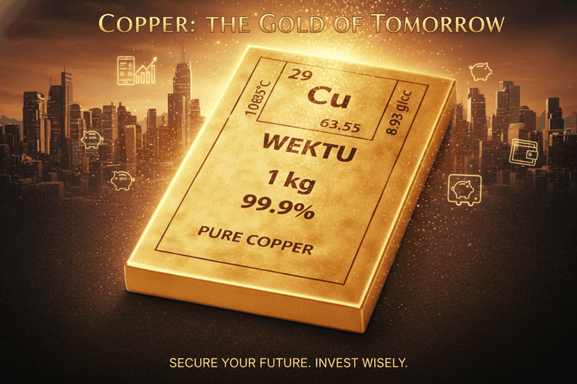 1kg 99.9% Pure Copper Ingot Bar with Elemental Details view 2