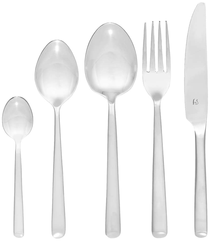 FnS Aura 18/10 Stainless Steel Cutlery Set- 26-PCs (6 Dessert Spoons, 6 Dinner Forks, 6 Tea Spoons, 6 Knives & 2 Serving Spoons) view 2