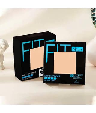 Adbeni Fit Skin Matte Compact Powder 12gm | Lightweight & Long-Lasting | (Shade-02)