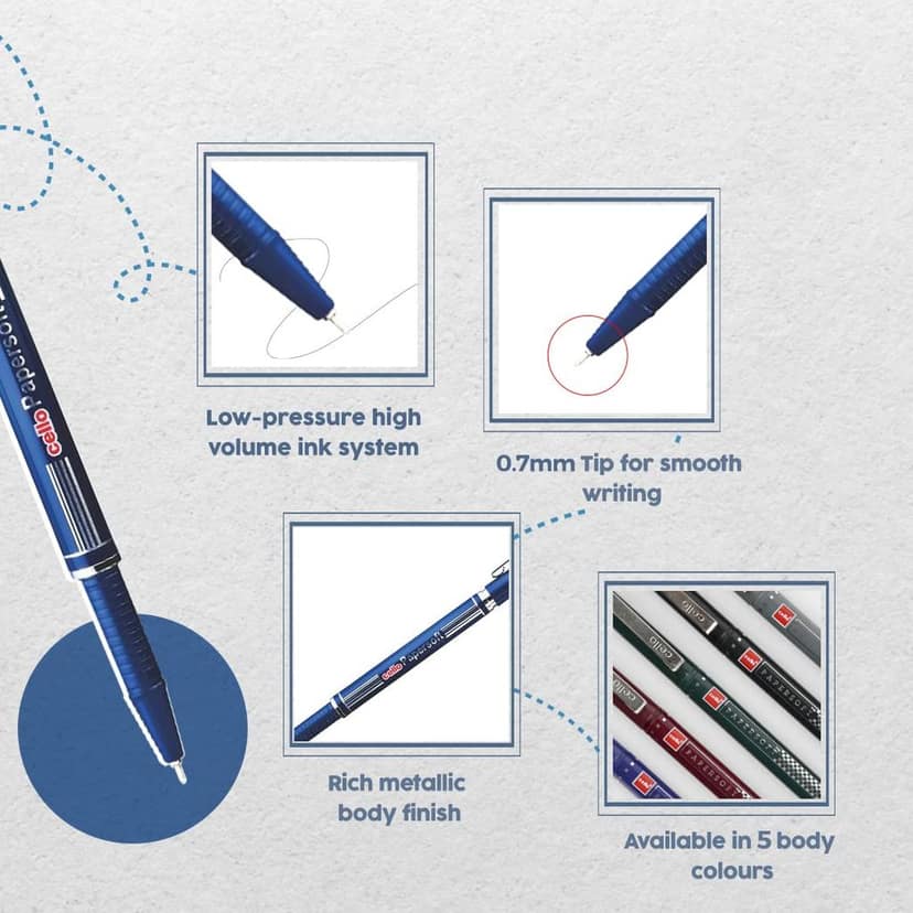 Cello Papersoft Ball Pen Pack of 20 view 2