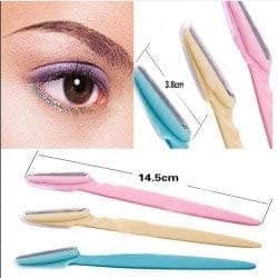 Nawani 3 PCS Eyebrow Razor Kit, Face & Eyebrow Hair Shaper Razor Knife Shaver Trimmer Shaving Grooming Remover Kit view 2