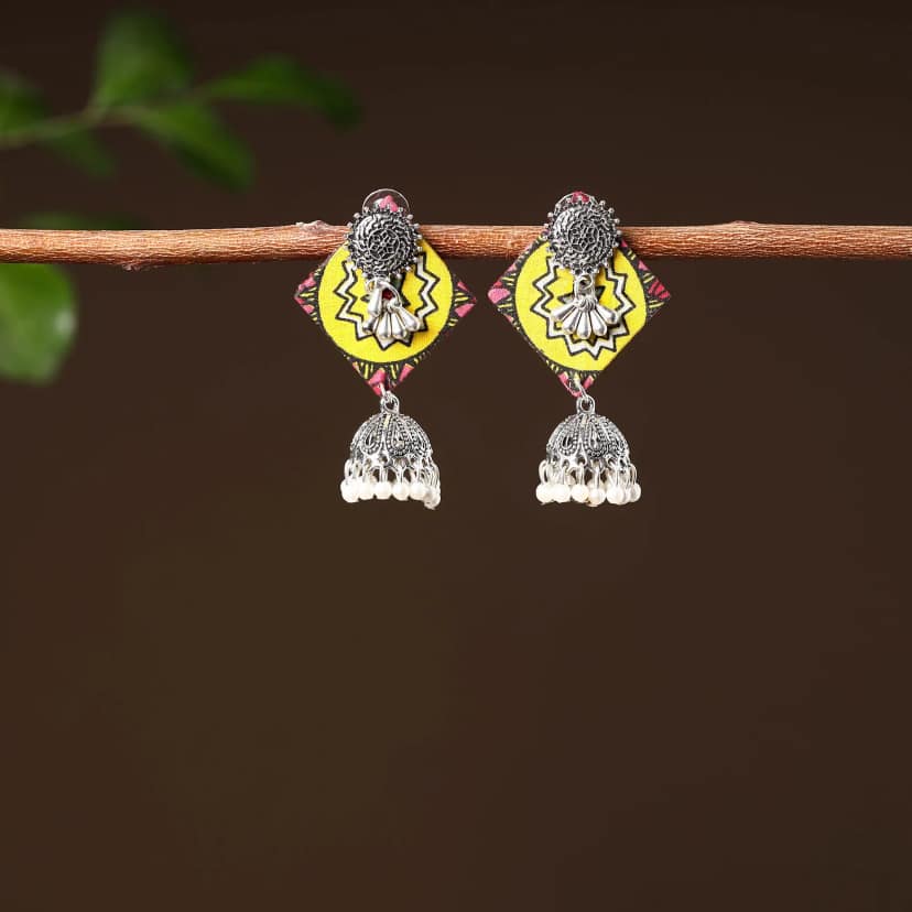 Yellow - Taniya Handcrafted GS Fabart Earrings