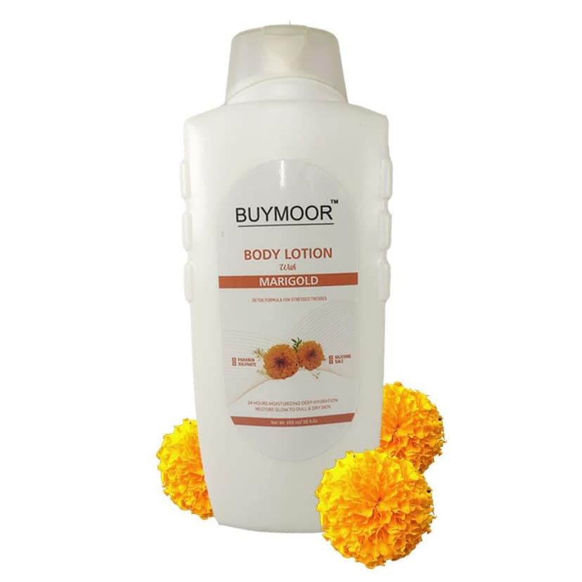 BUYMOOR Marigold Deep Nourishing Skin Brightening Body Lotion Men & Women 650 ML. view 2