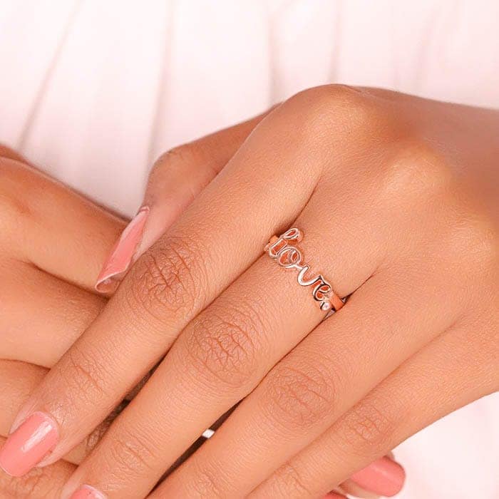 Rose Gold Forever Love Ring view 2