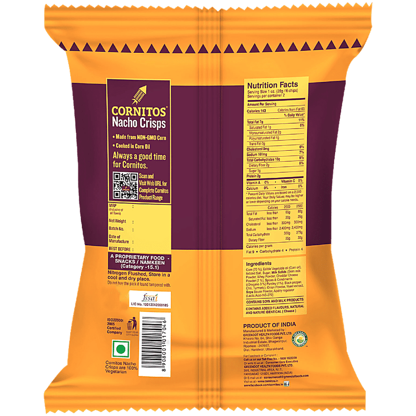 Cornitos Cornito Nachos Cheese & Herbs, 60 Gm view 2