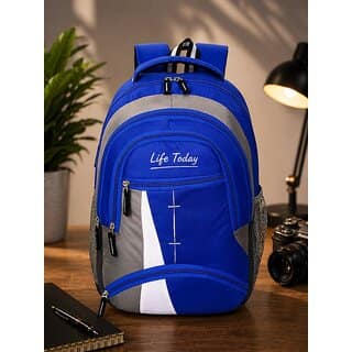 Life Today Fast Fashion 35 L Laptop Backpack Bagpack school college, travel, office bag Blue_Play-2888 view 2