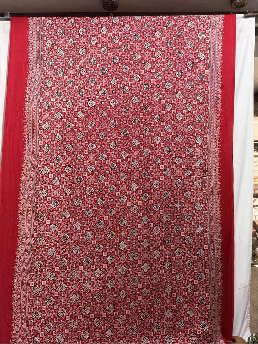 Kala Sanskruti All Over Red Color Art Silk Printed Saree 6.5M with Blouse Piece Elegant Traditional Wear Bridal Unique Saree for Women view 2