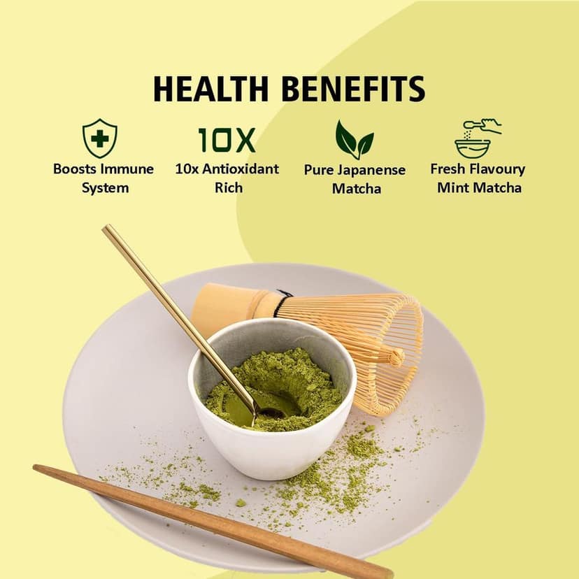 Golden Tips Japanese Lemon Matcha Green Tea Powder – 30g Tin Can, No Additives, Antioxidant-Rich Superfood, No Artificial Sweeteners view 2