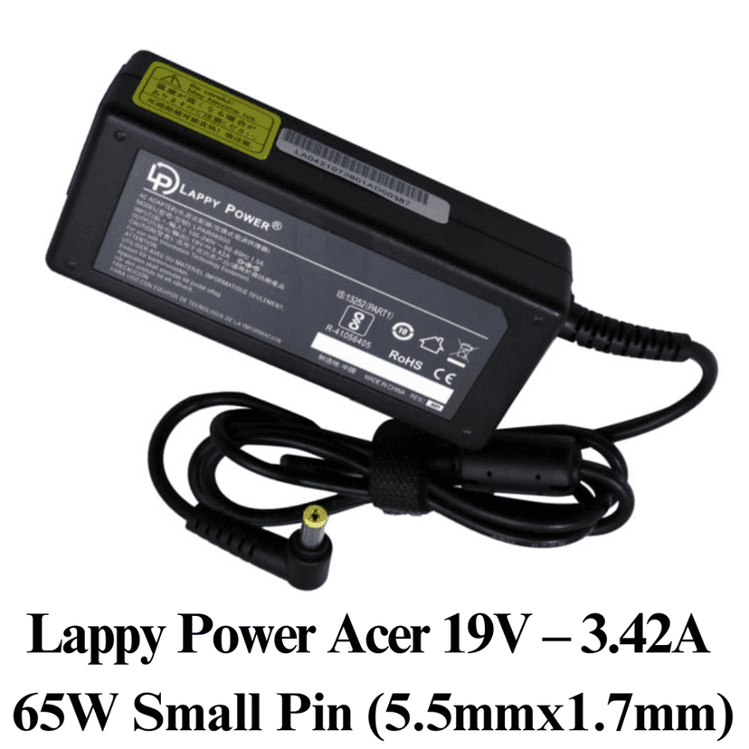 Laptop Adapter 65W 19V/3.42A Small pin For Acer Aspire Travelmate 4736 5738 5742 E1-53,E1-571 Series-Compatible view 2