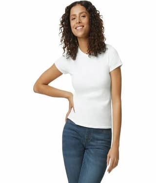 Gildan Women Cotton Solid Regular Fit Round Neck T-Shirt ( Multicolor 1 )