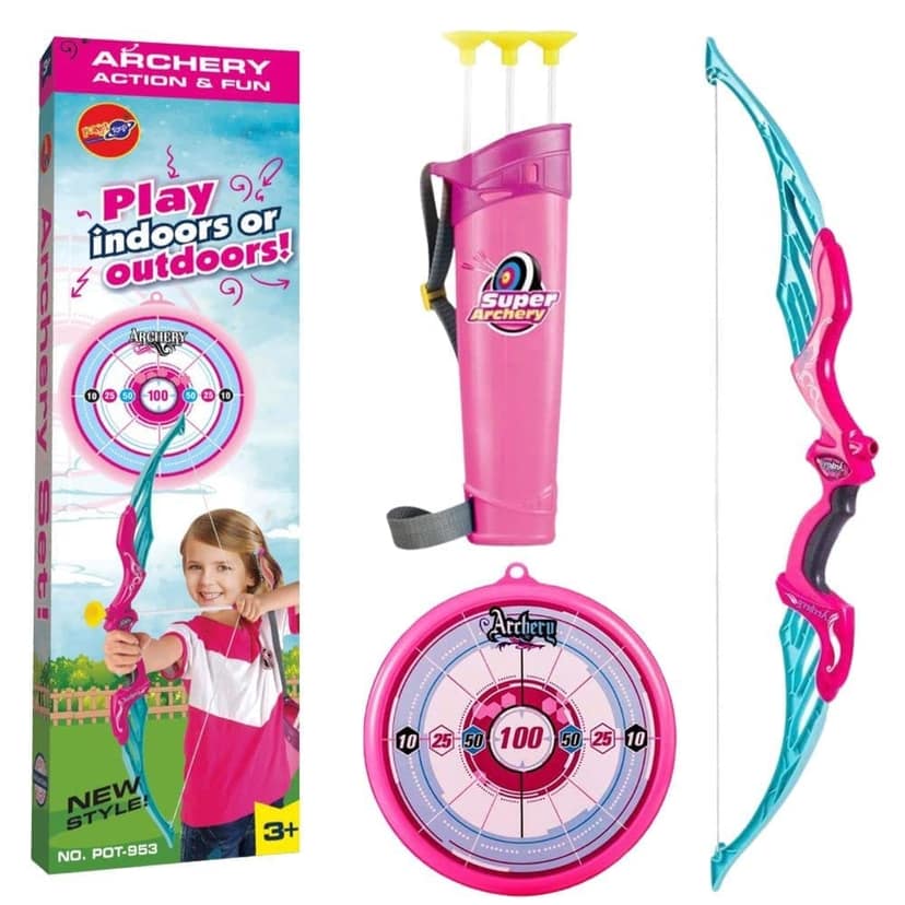 Planet Of Toys Archery Set for Kids Bow and Arrow Toys for Boys | Outdoor Sports Bow Arrow Dhanush Baan Target Game for Kids view 2