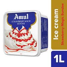 AMUL STRAWBERRY MAGIC TUB 1LTR