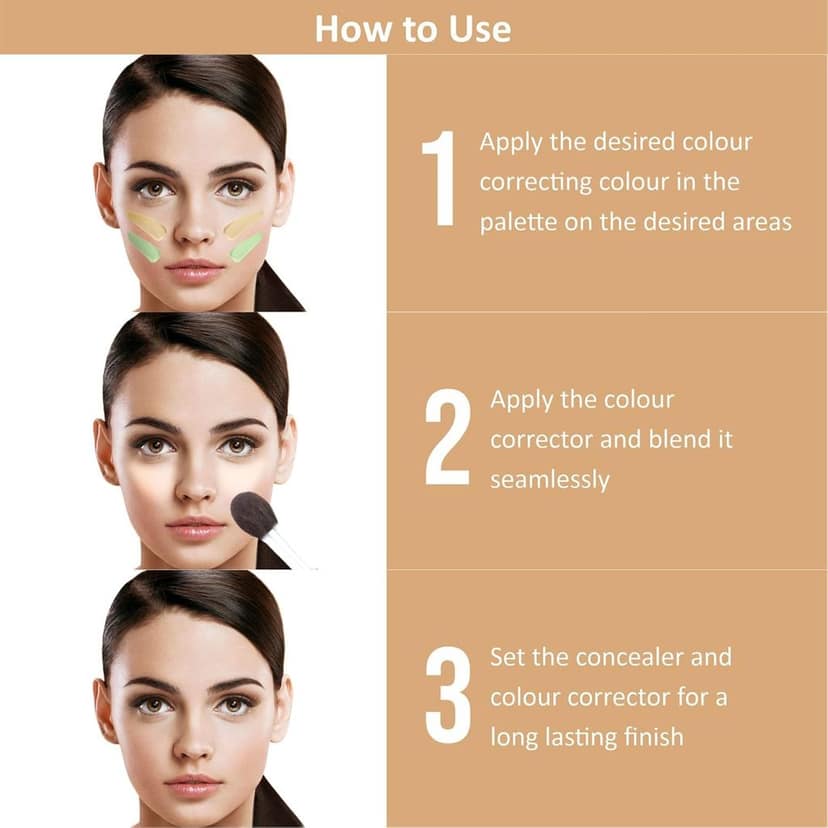 15 Color Concealer Makeup Palette with Blending Sponge view 2