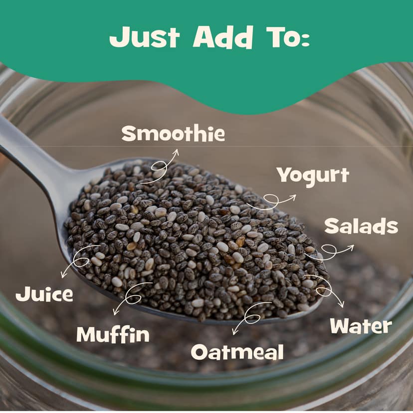 nourish you Raw Black Chia Seeds view 2