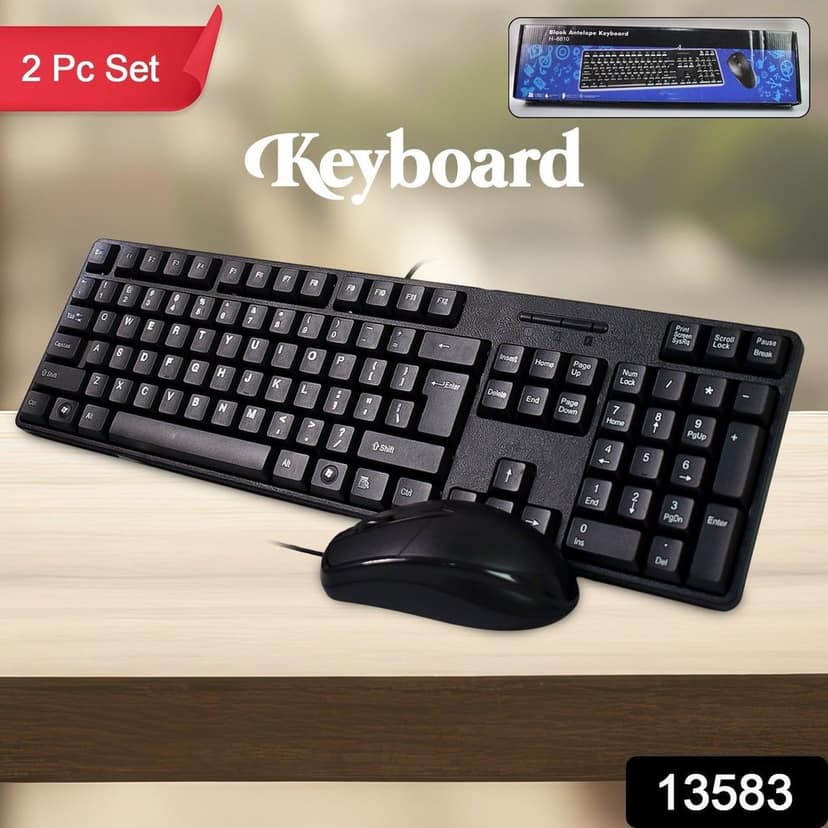Wired USB Keyboard 107 Keys & Mouse Set (2 Pc Set) view 2
