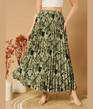 ZWERLON Brown Crepe Women's A-Line Skirt ( Pack of 1 )