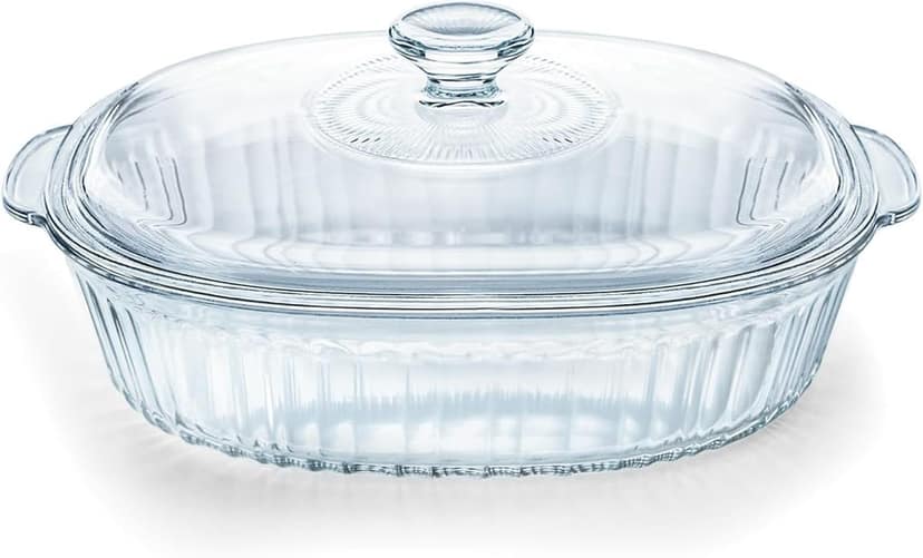 Square Glass Casserole With Lid,1200 ML,Glass Bowl for Cooking, Baking, Serving, Mixing and Storing, Microwave & Oven Safe - Ideal for Kitchen, Dining (Set1)