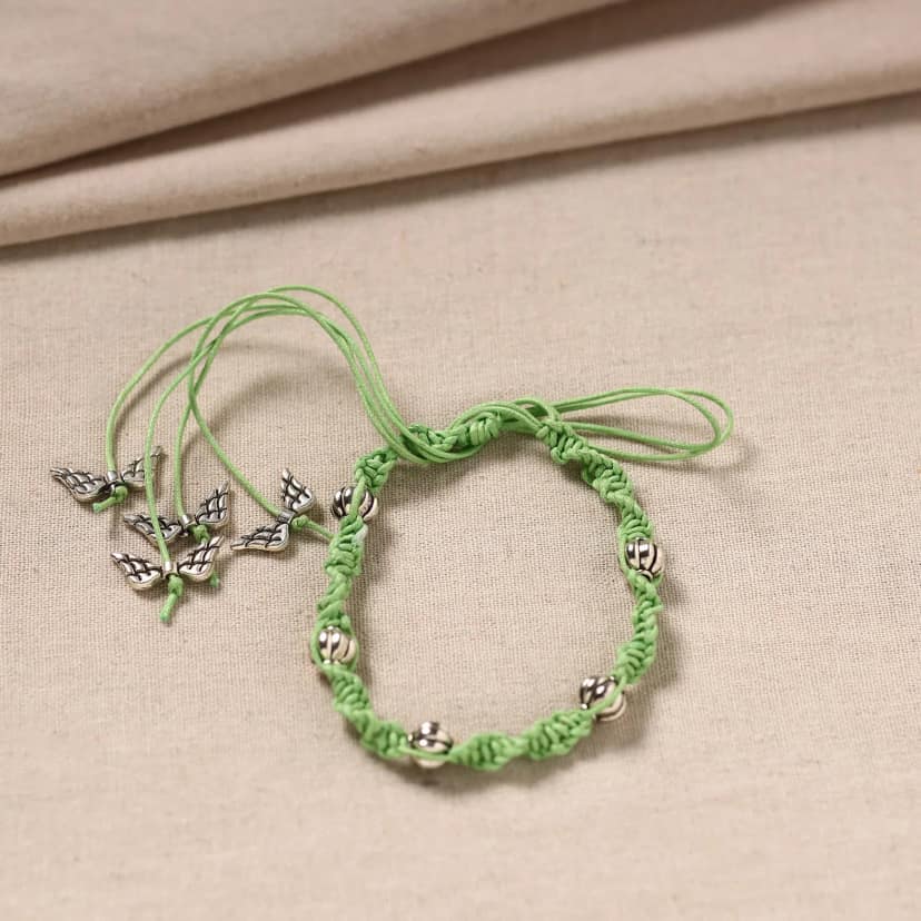 Green - Handmade German Silver Bracelet 40