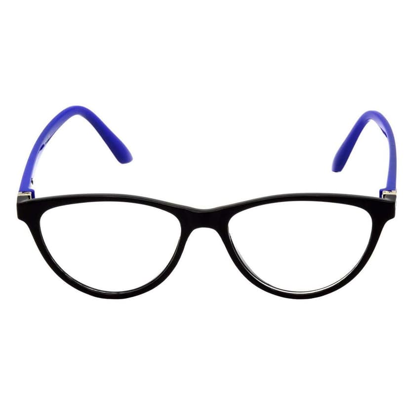 Hrinkar Plastic Full Rim Cat-eyed chasma frame Men & Women - HFRM-BK-BU-13 view 2