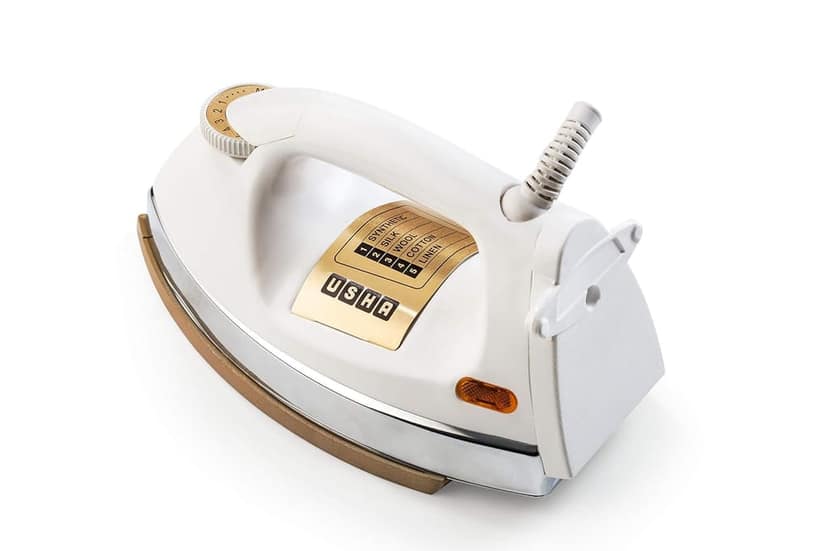 Usha EI 3710 Heavy Weight 1000-Watt Dry Iron, 1.75 Kg(White) view 2