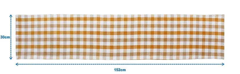 Airwill Cotton Lanfrancki Yellow Designed Checked Pattern Table Runner Length 152cm (Yellow, Pack of 1) view 2