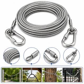 Heavy Gauge Clothes Drying Wire with Rust Resistant Silver Finish and Wall Fittings