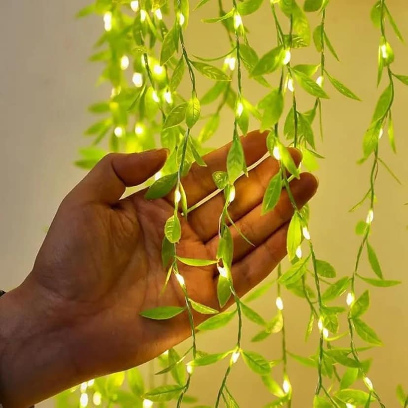 Delhi Deals Hub Leaf Vine Fairy String Lights 180 LED 10×3 ft Warm White