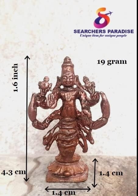 Searchers Paradise - Copper Idols God Idol,1.6 inches, Copper Handmade 19 Grams, Patina Antique Finish, Pack of 1 Piece view 2