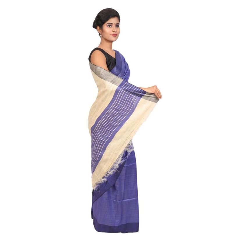 HANDLOOM KOSA SAREE WITH BLOUSE (SKU - 1ST110121120 SAREE- 167) view 2
