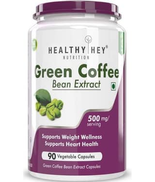 HEALTHYHEY NUTRITION Green Coffee Bean Extract with Antioxidants 90 Capsule 500 mg
