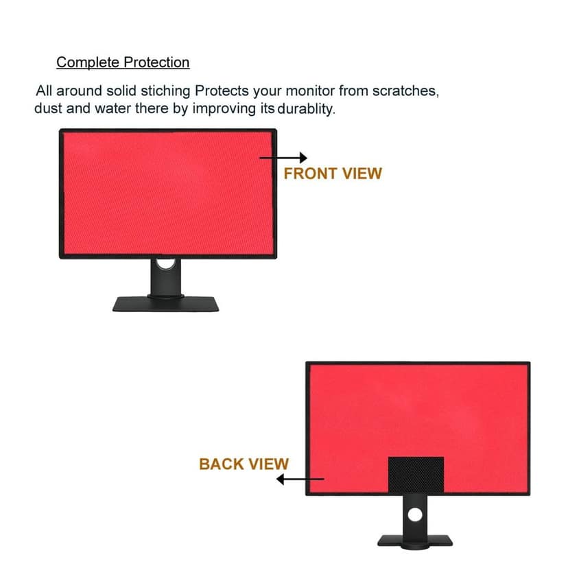 PalaP Super Premium Dust Proof Monitor Cover for ASUS 27 inches Monitor (RED) view 2