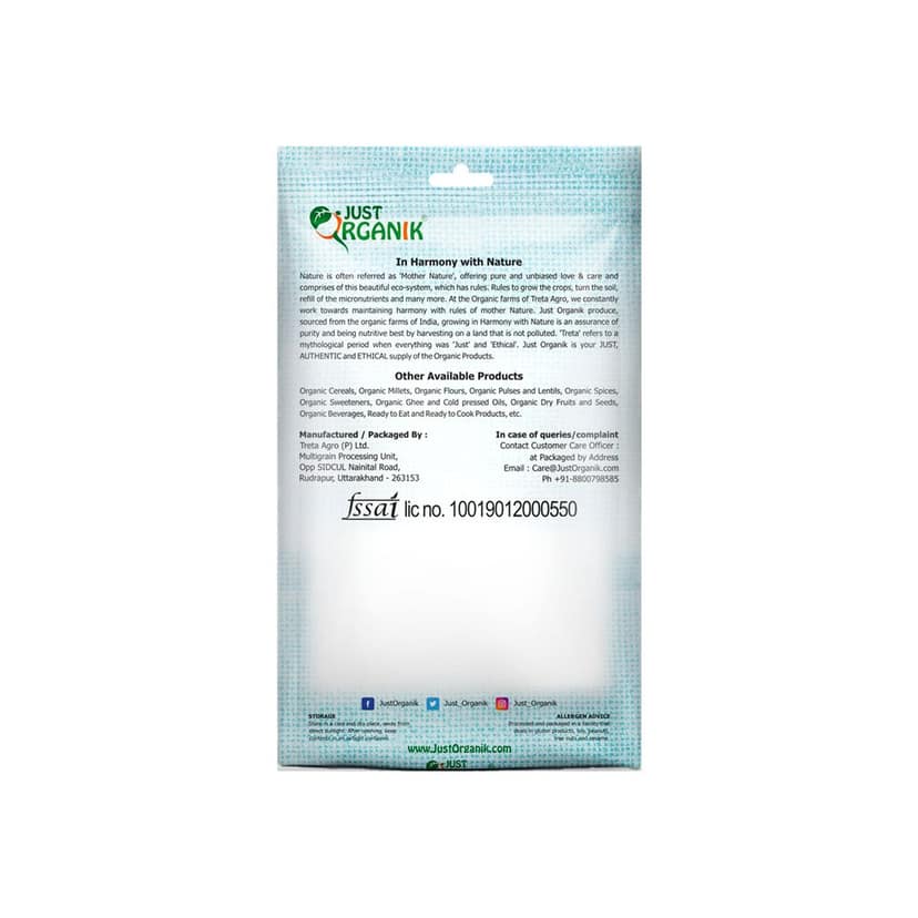 JUST ORGANIK, Ragi Flour 2kg (4 * 500 grams) | Ragi Atta | Finger Millet Flour | Nachni Atta | 100% Natural view 2