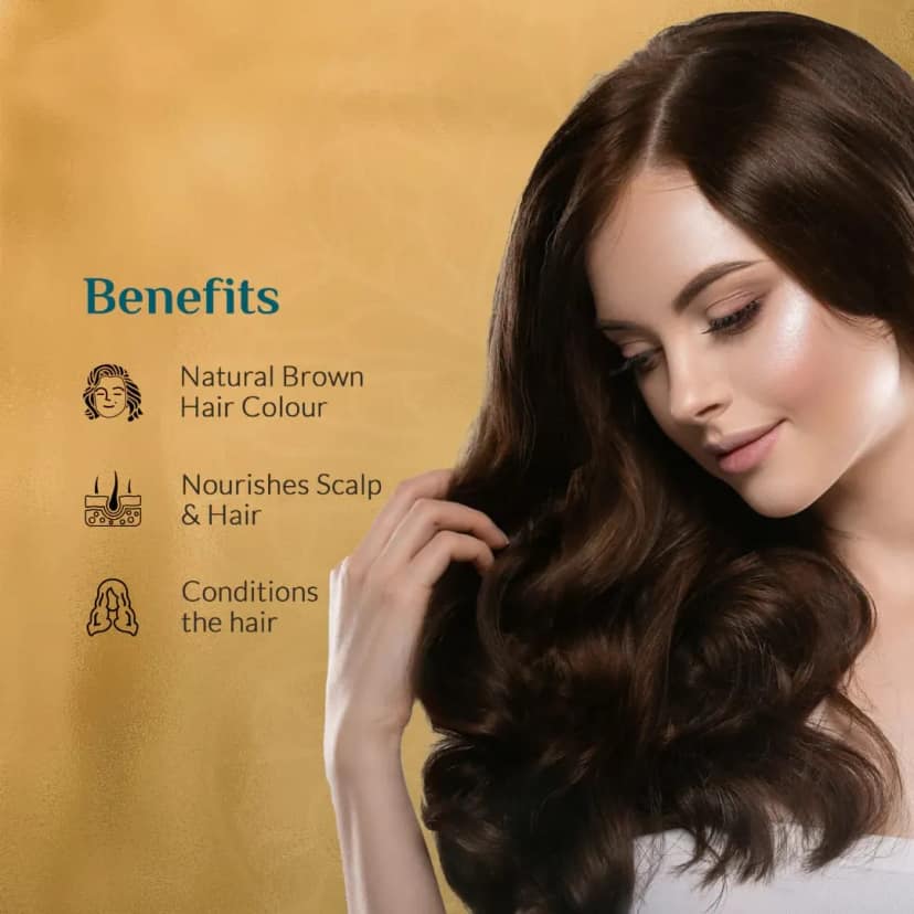 ashpveda Organic Brown Hair Color Powder view 2